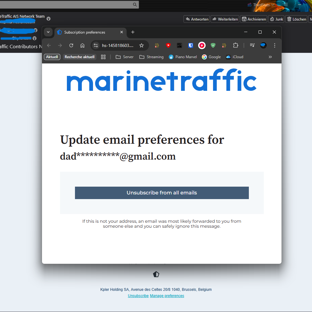 Newsletter-Abmeldung per Remote
